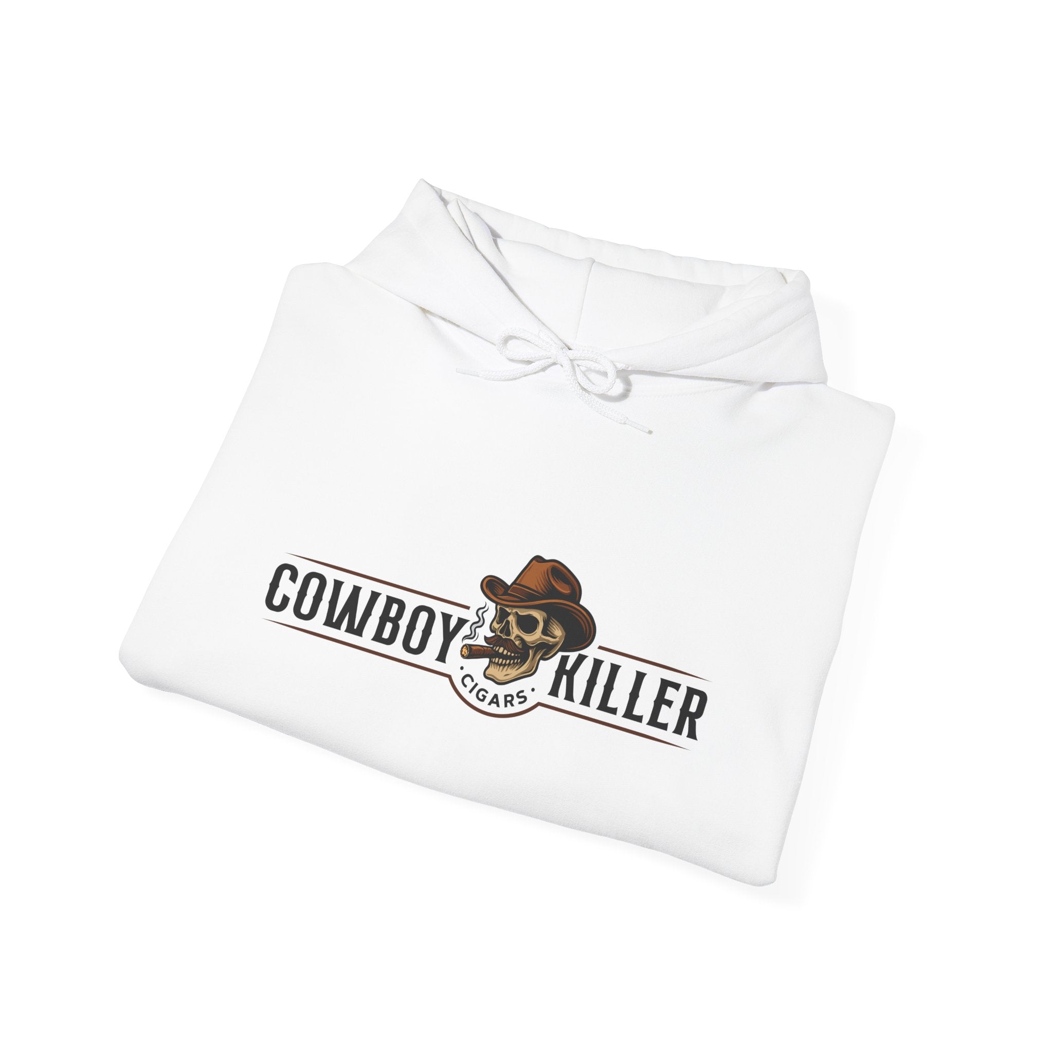 Cowboy Killer Graphic Hoodie — Vintage Western Skull & Hat Sweatshirt