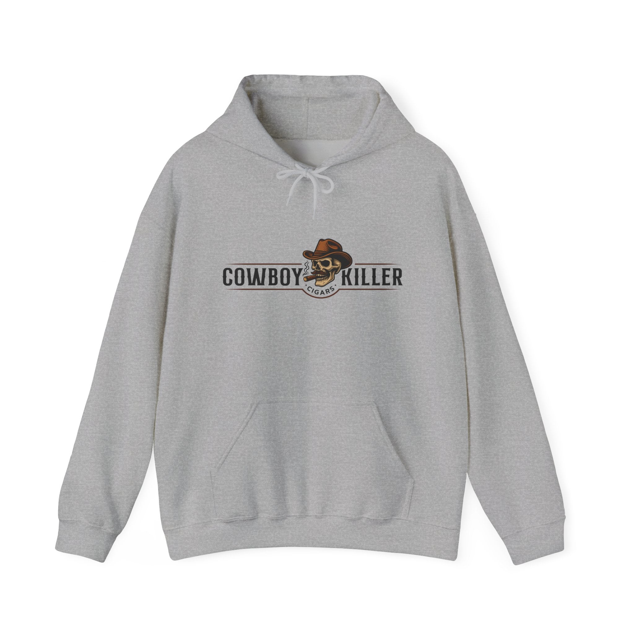 Cowboy Killer Graphic Hoodie — Vintage Western Skull & Hat Sweatshirt