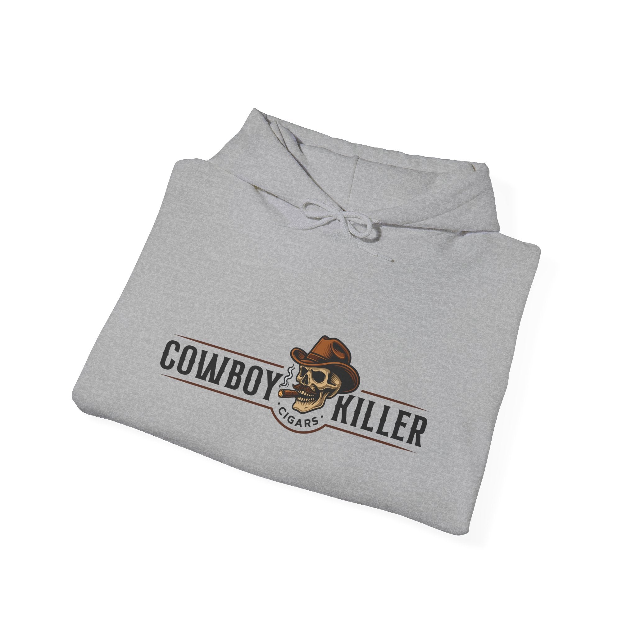 Cowboy Killer Graphic Hoodie — Vintage Western Skull & Hat Sweatshirt